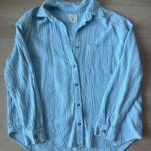 Billabong Light Blue Gauze Button-Down Long Sleeve